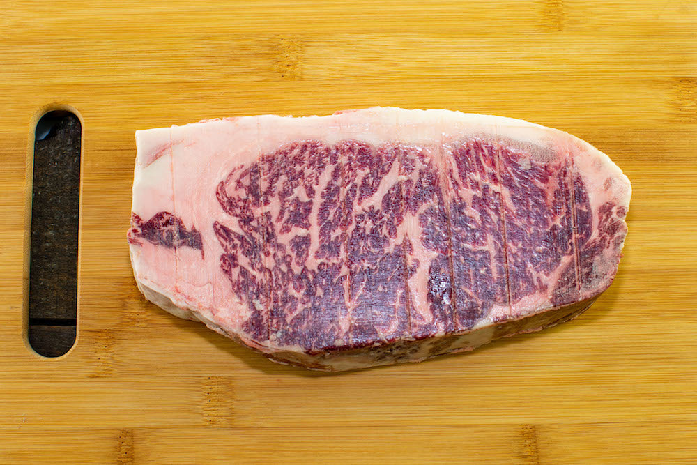wagyu signature new york strip from arrowhead beef