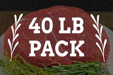 40 lbs pack of grass fed grass finished beef from arrowhead beef